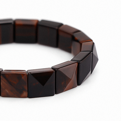 Red Tiger's Eye Flat Beaded Bracelet – The Warrior's Fire