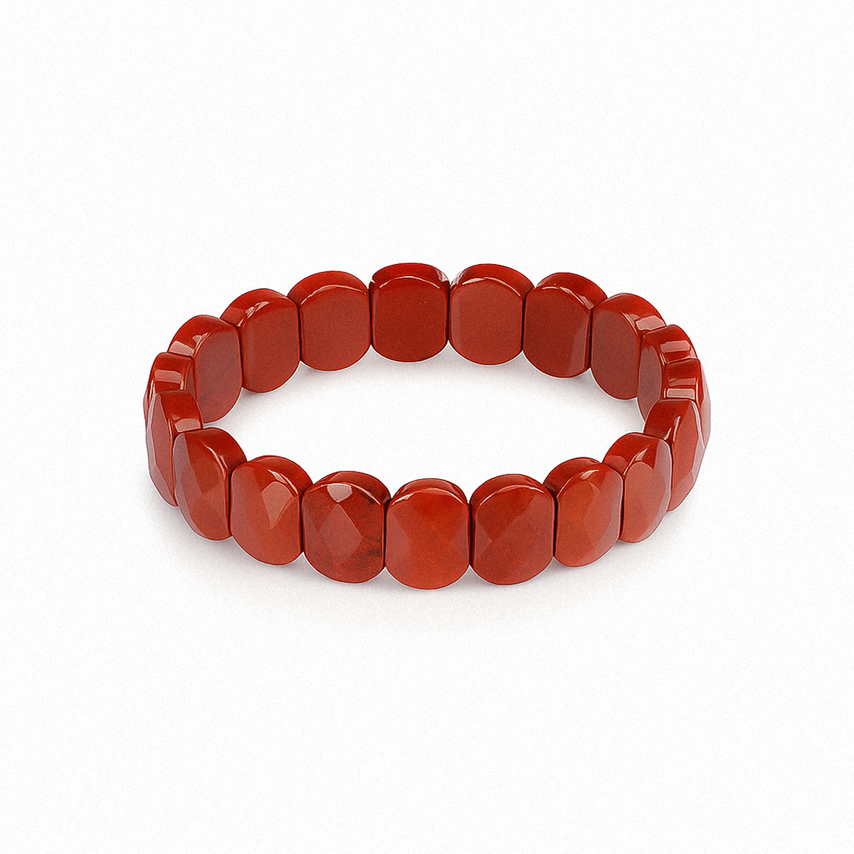 Red Jasper Flat Beaded Bracelet – The Flame of Courage