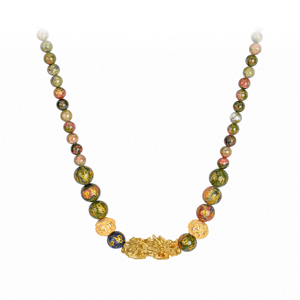 Chrysoprase Pixiu Fortune Necklace - The Bloom of Inner Peace