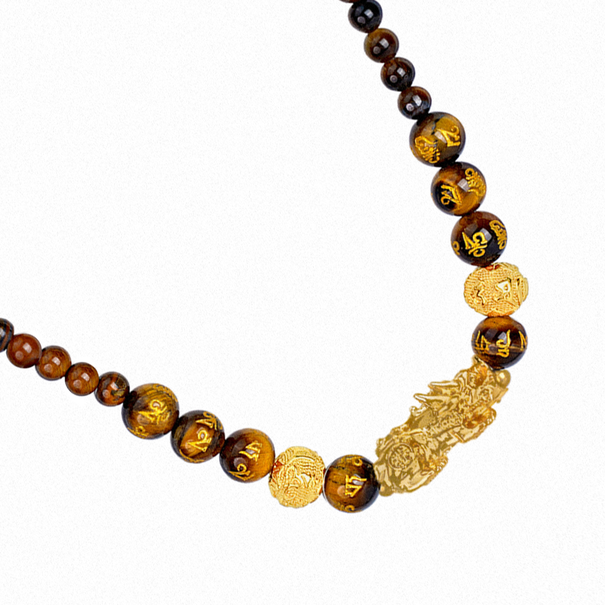 Tiger's Eye Pixiu Fortune Necklace - The Unyielding Gaze of Prosperity