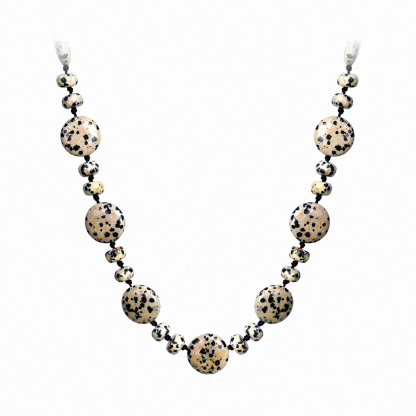 Dalmatian Jasper Harmony Necklace - The Bloom of Good Fortune