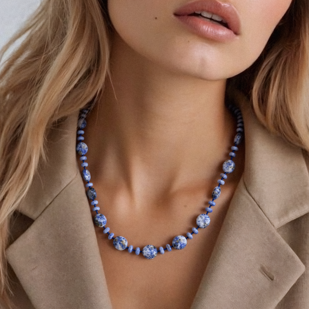 Blue Dot Oasis Necklace - The Whisper of Calm