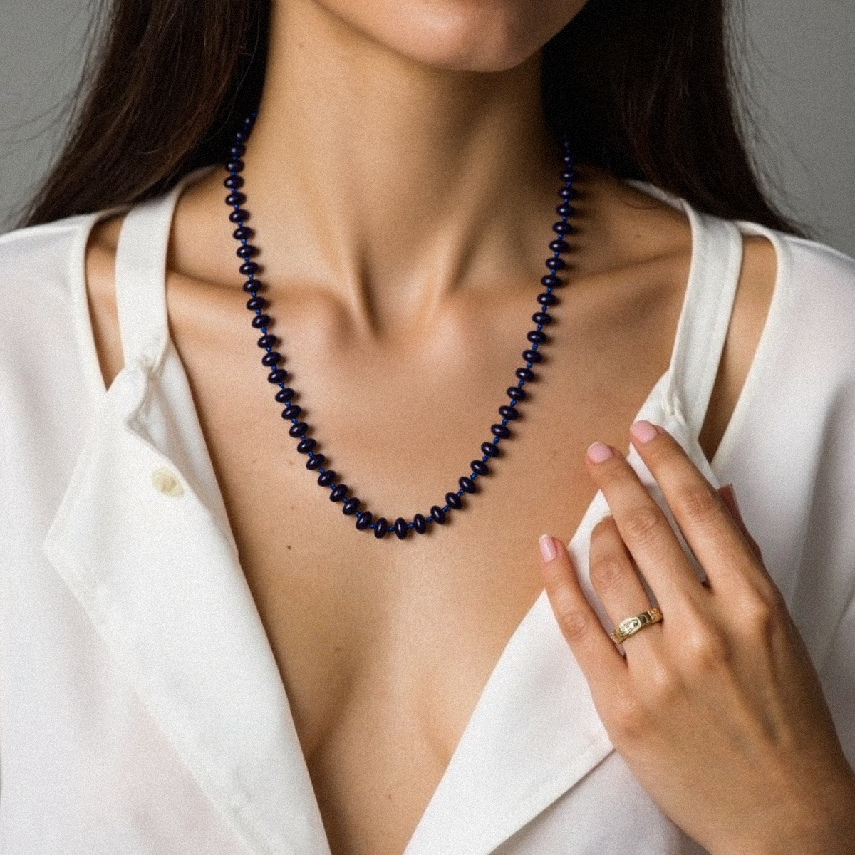 Blue Sandstone Tranquility Necklace - The Glimmer of Hope