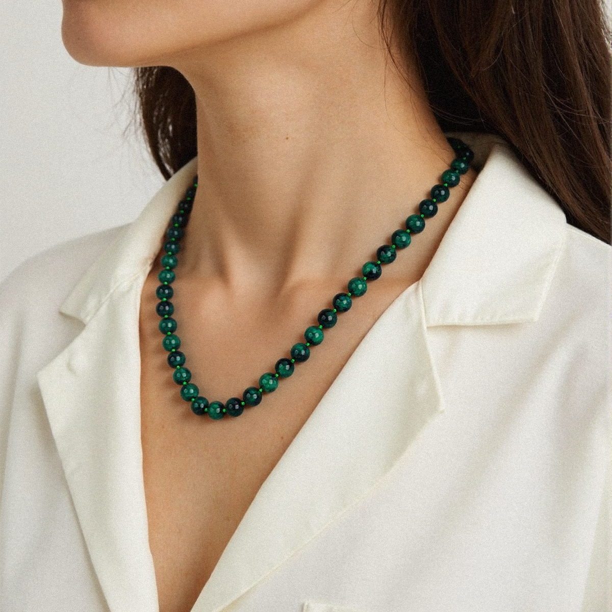 Green Tiger’s Eye Energy Necklace - The Source of Courage and Balance