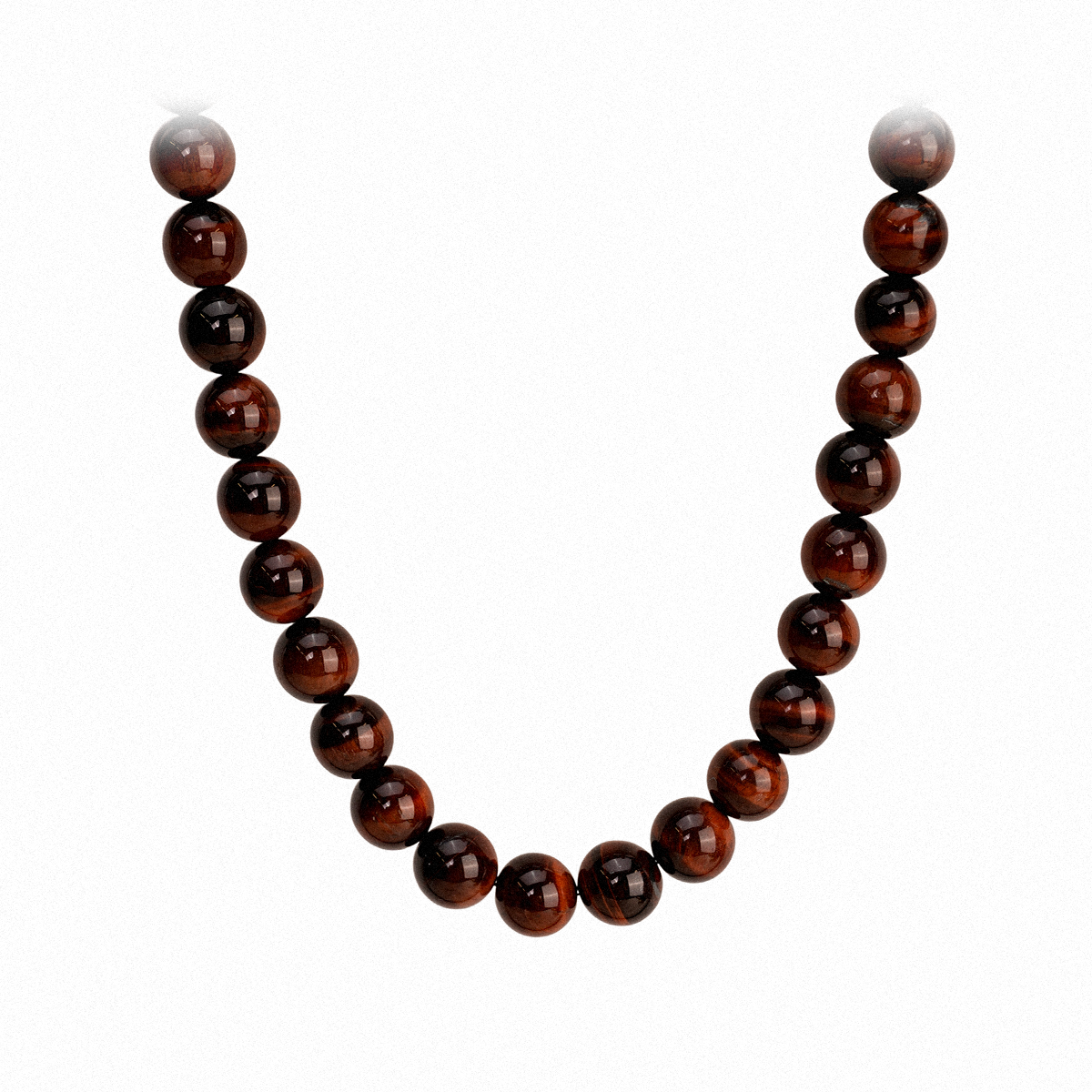 Red Tiger's Eye Beads Necklace – The Fiery Guardian