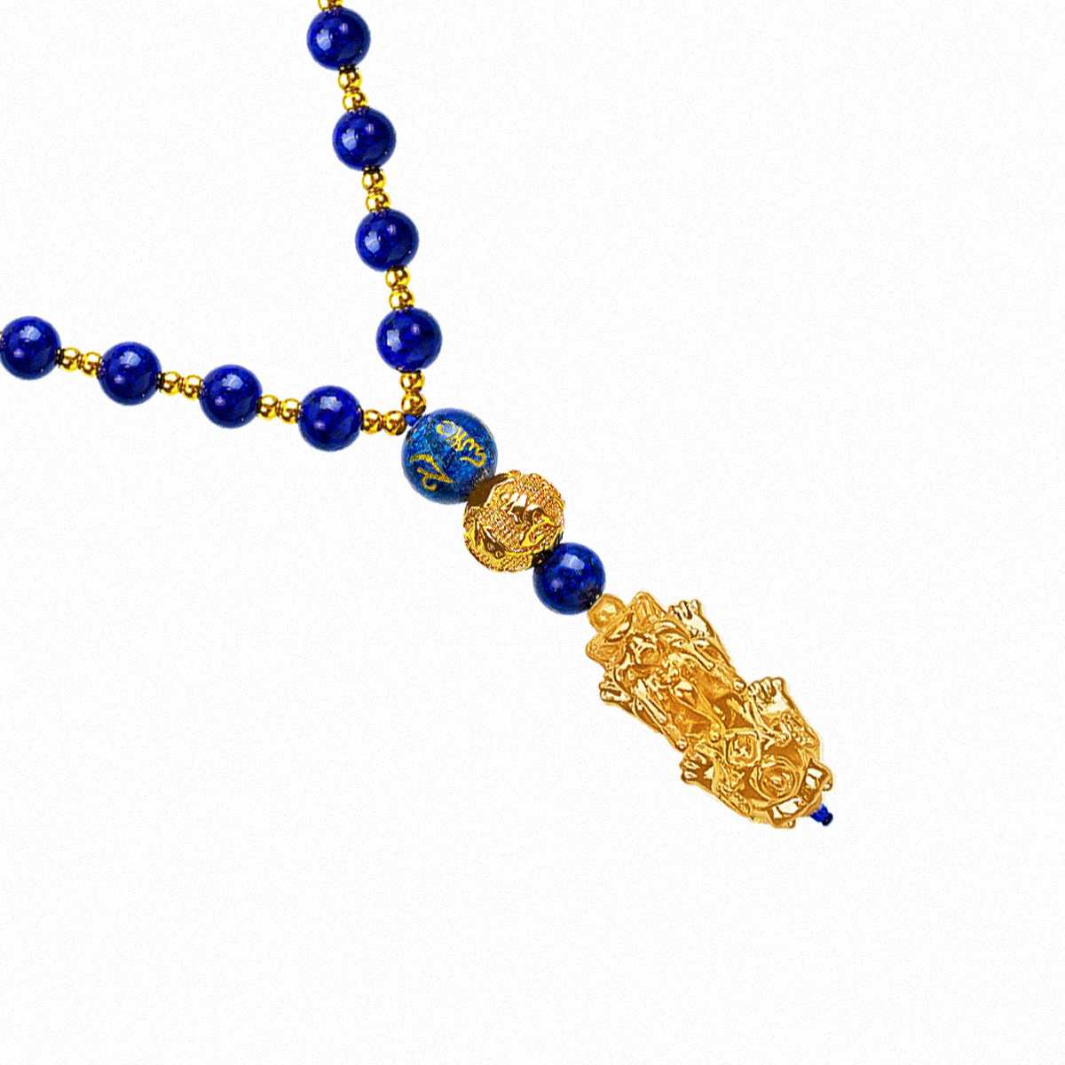 Lapis Lazuli Pixiu Pendant Necklace - The Essence of Wisdom and Wealth