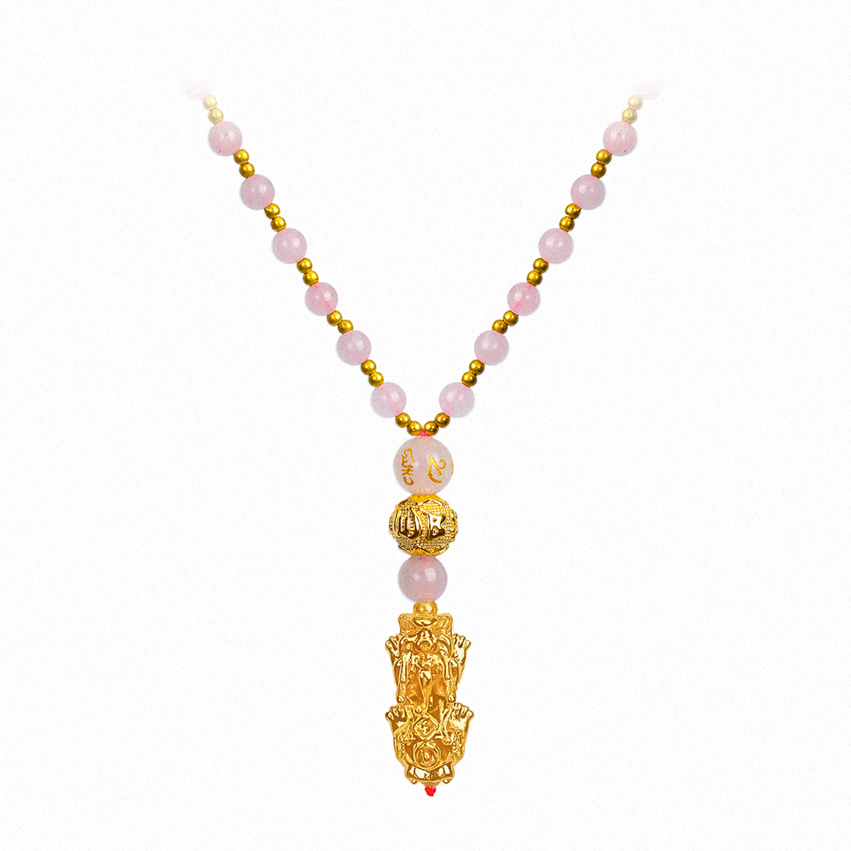 Rose Quartz Pixiu Pendant Necklace - The Embrace of Love and Abundance