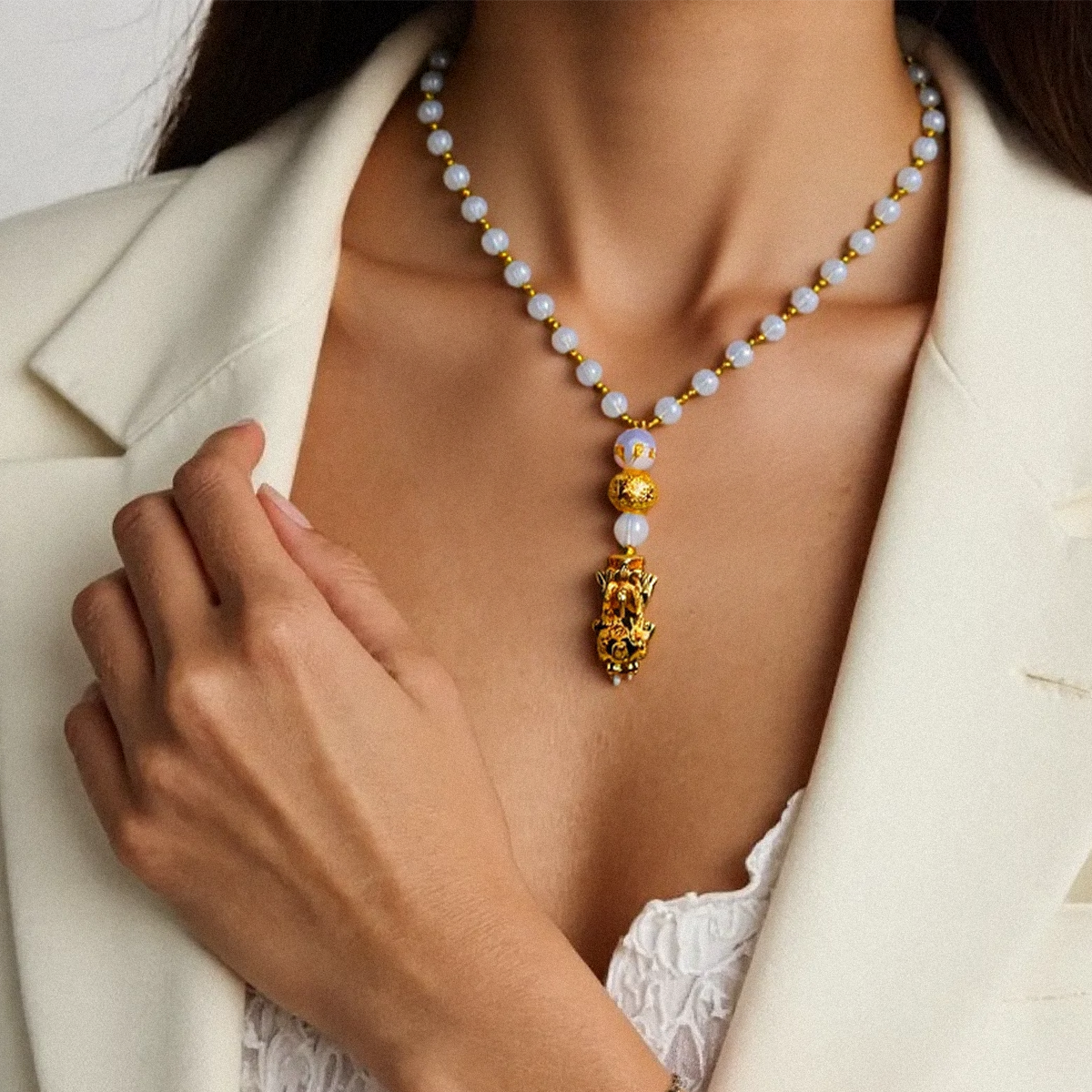 Opal Pixiu Pendant Necklace – The Sparkle of Imagination