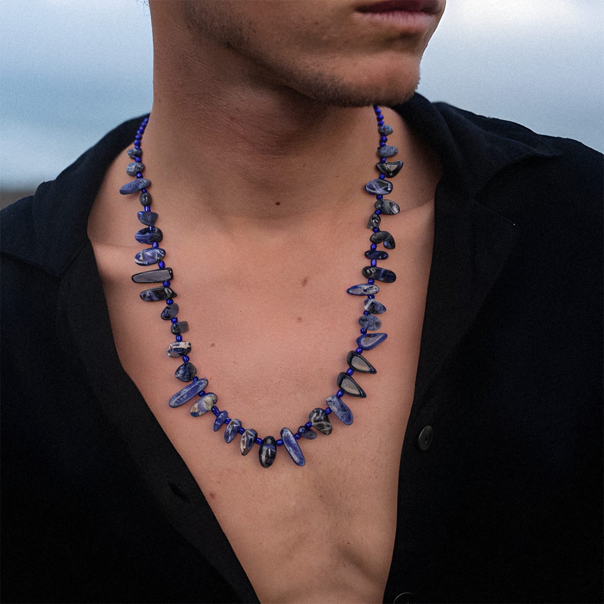 Blue-Vein Stone Necklace – The Mind’s Clarity