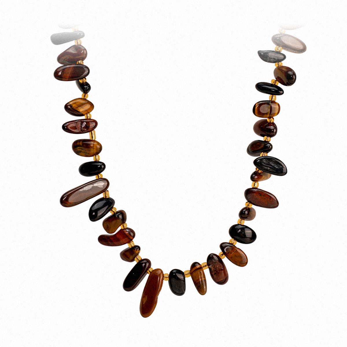 Tri-Color Tiger’s Eye Necklace – The Warrior’s Shield