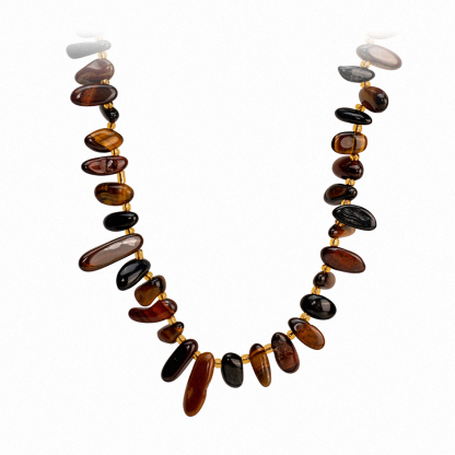 Tri-Color Tiger’s Eye Necklace – The Warrior’s Shield