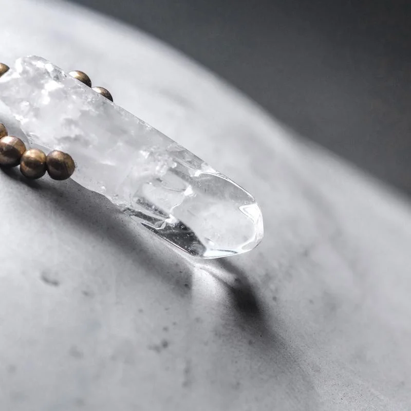 Black Rutilated Quartz & Ebony Wood Double-Wrap Bracelet – Grounding and Protection Crystal Jewelry