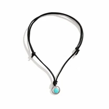 Bohemian Turquoise Drop Pendant Necklace – Calm, Protection & Free-Spirited Style