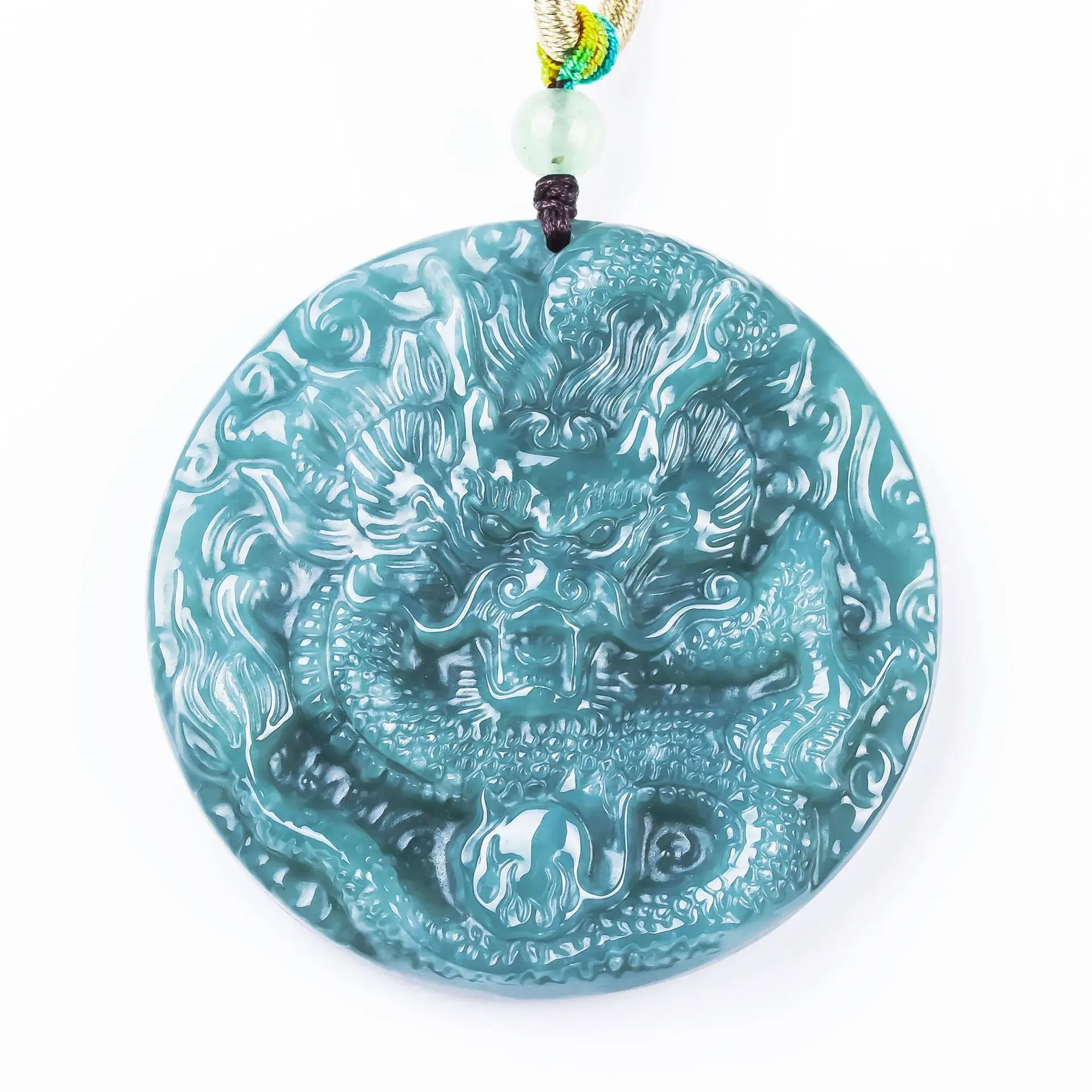 Dragon Natural Jadeite Necklace for Protection & Prosperity