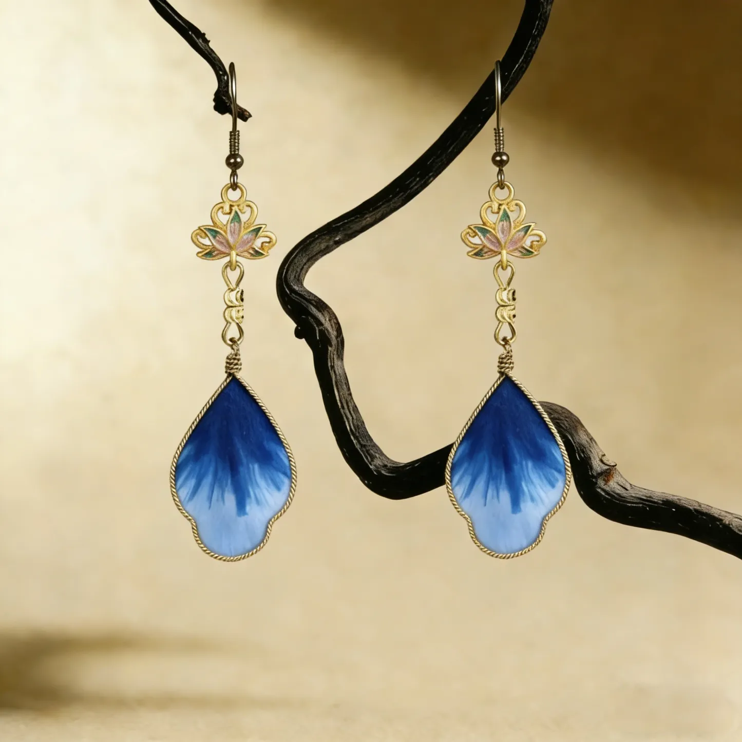 Ethereal Lotus Silk Flower (RONGHUA) Pearl Silver Earrings - Zen Bloom & Pure Elegance