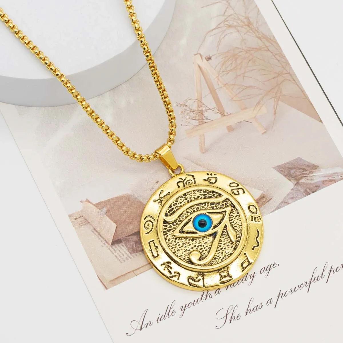 Eye of Horus Egyptian Amulet Pendant Necklace – Protection, Restoration & Spiritual Insight