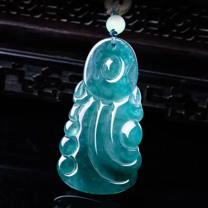 Guanyin Bodhisattva Jadeite Pendant – Divine Protection, Compassion & Auspicious Harmony