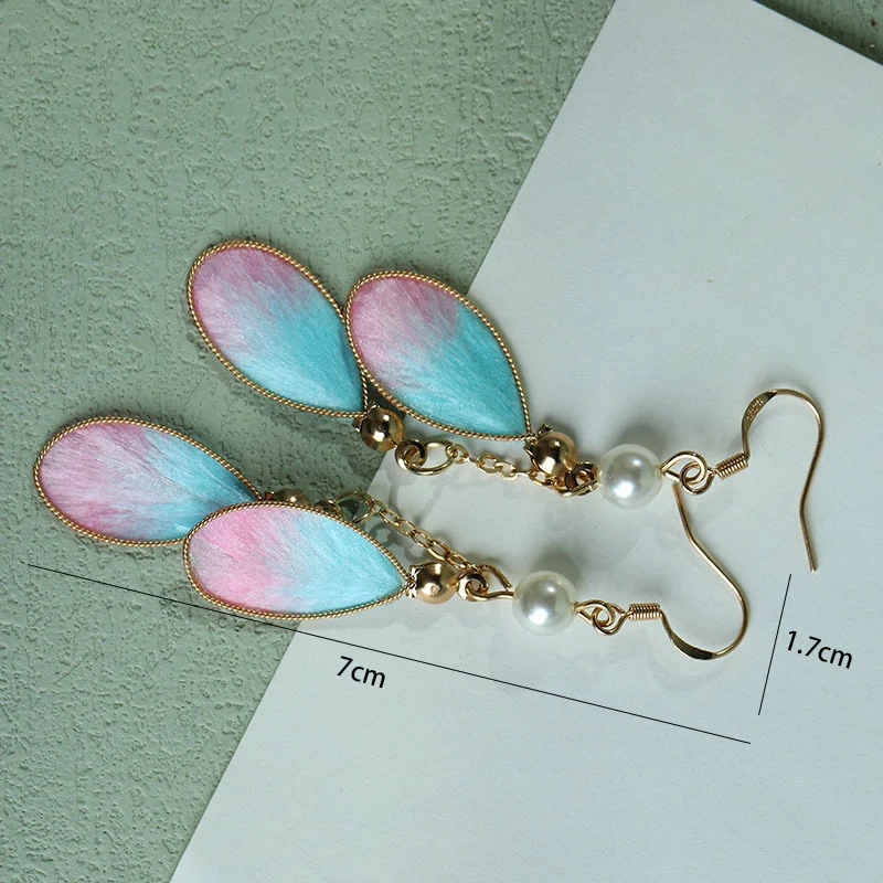 Handcrafted Silk Art Petal Blessing Dangle Earrings – 10 Colorful Designs