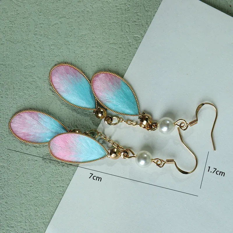Handcrafted Silk Art Petal Blessing Dangle Earrings – 10 Colorful Designs