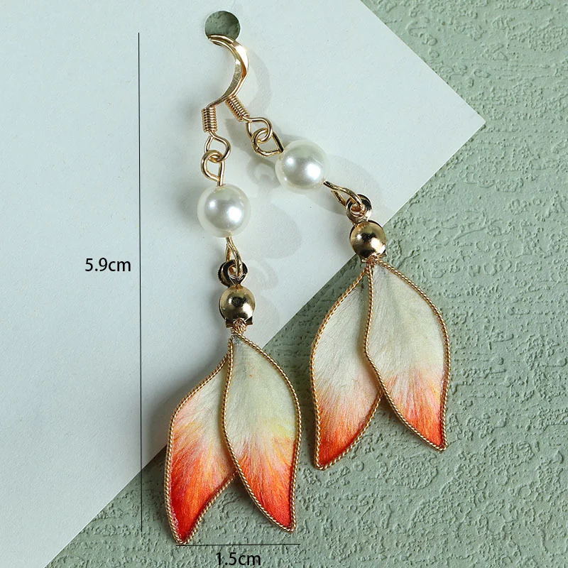 Handcrafted Silk Art Petal Blessing Dangle Earrings – 10 Colorful Designs