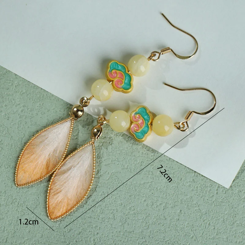 Handcrafted Silk Art Petal Blessing Dangle Earrings – 10 Colorful Designs