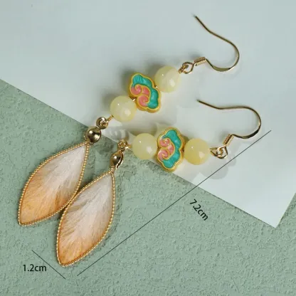 Handcrafted Silk Art Petal Blessing Dangle Earrings – 10 Colorful Designs