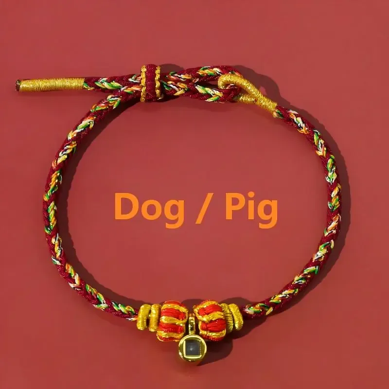 Handwoven Five-Color Chinese Zodiac Guardian Deity Projection Bracelet – Protection, Wisdom & Auspicious Guidance