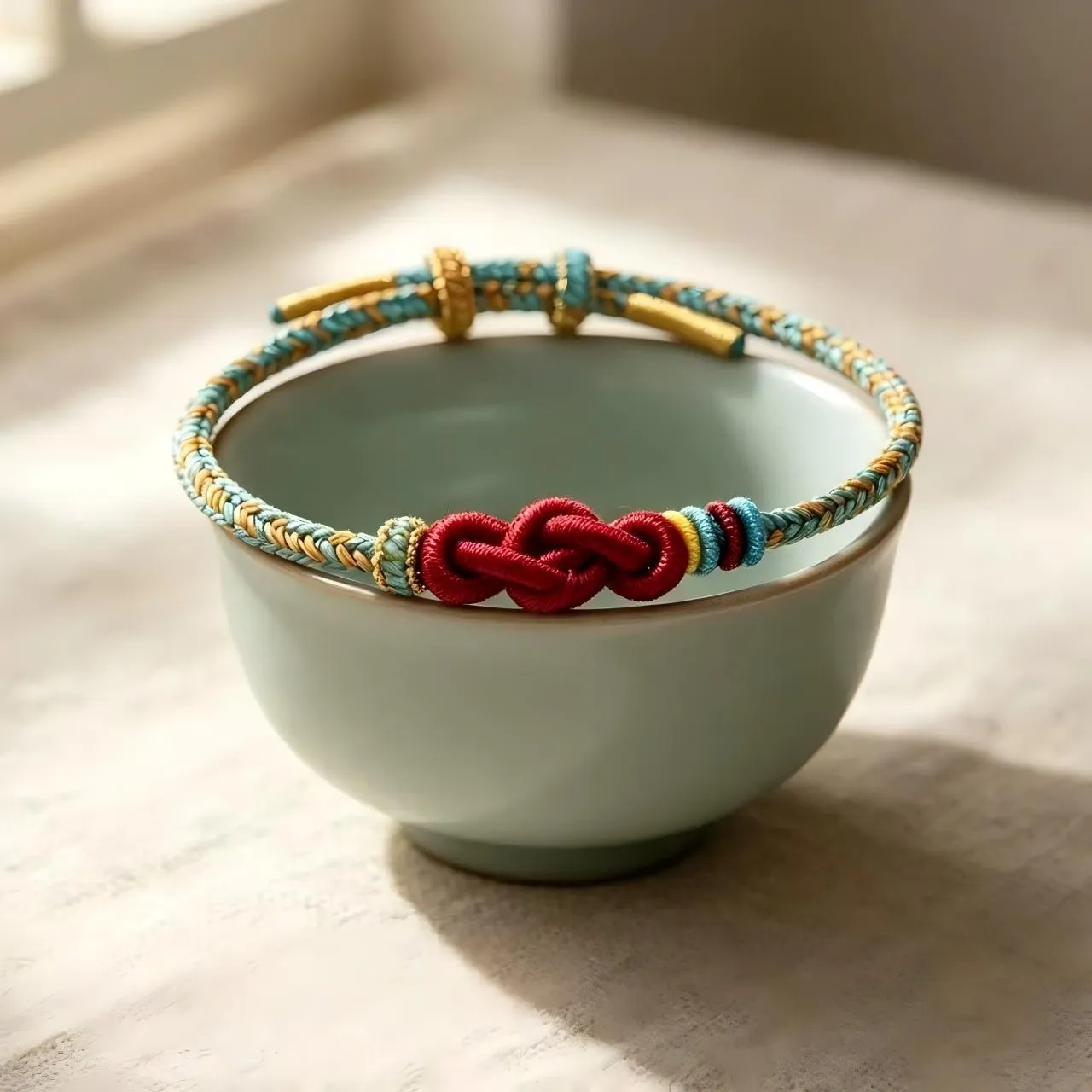 Handwoven Wenchang Knot Bracelet – Academic Success & Good Luck Chinese Cord Jewelry