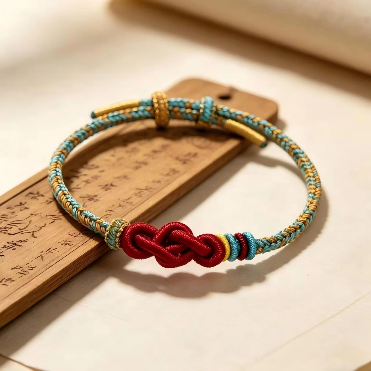Handwoven Wenchang Knot Bracelet – Academic Success & Good Luck Chinese Cord Jewelry
