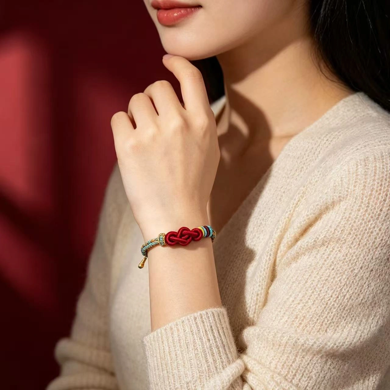 Handwoven Wenchang Knot Bracelet – Academic Success & Good Luck Chinese Cord Jewelry