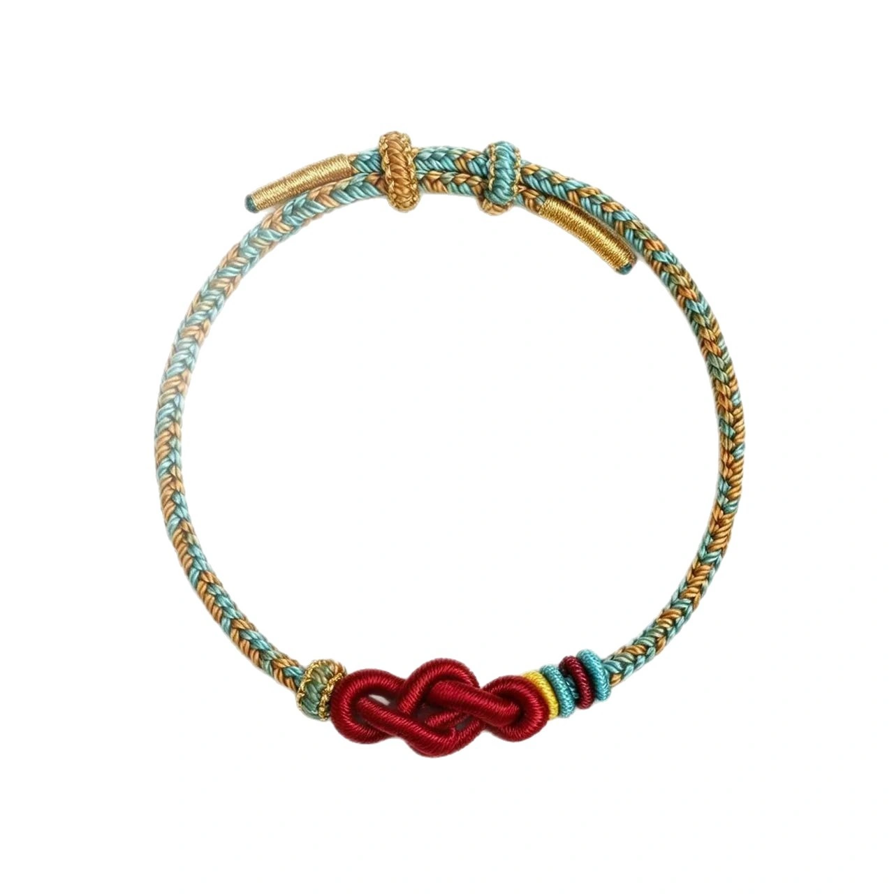 Handwoven Wenchang Knot Bracelet – Academic Success & Good Luck Chinese Cord Jewelry
