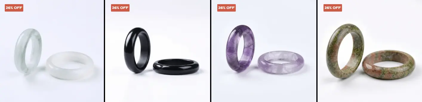 Healing Crystal Rings for Energy & Style