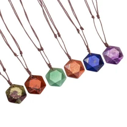 Hexagram Crystal Necklace – Six-Pointed Star Pendant for Balance & Intention