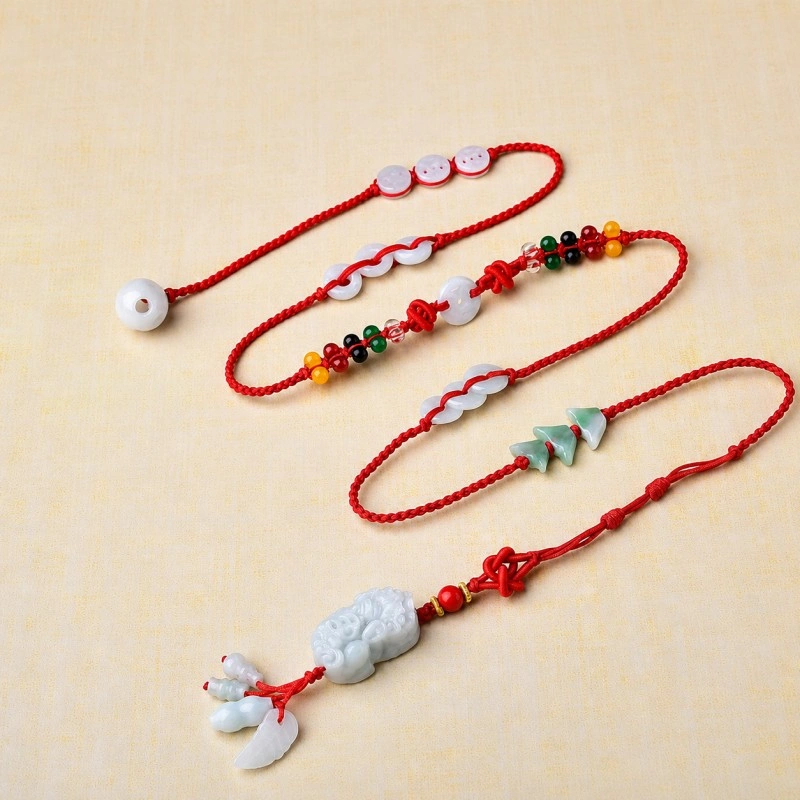 Jade Pixiu Waist Chain – Five Elements Braided Red Belly Chain
