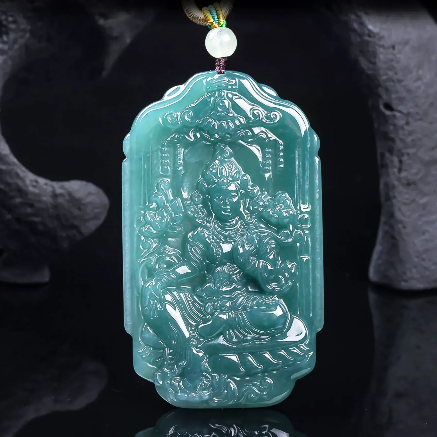Jade Tara Guanyin Natural Jadeite Pendant – Compassion, Protection & Inner Peace