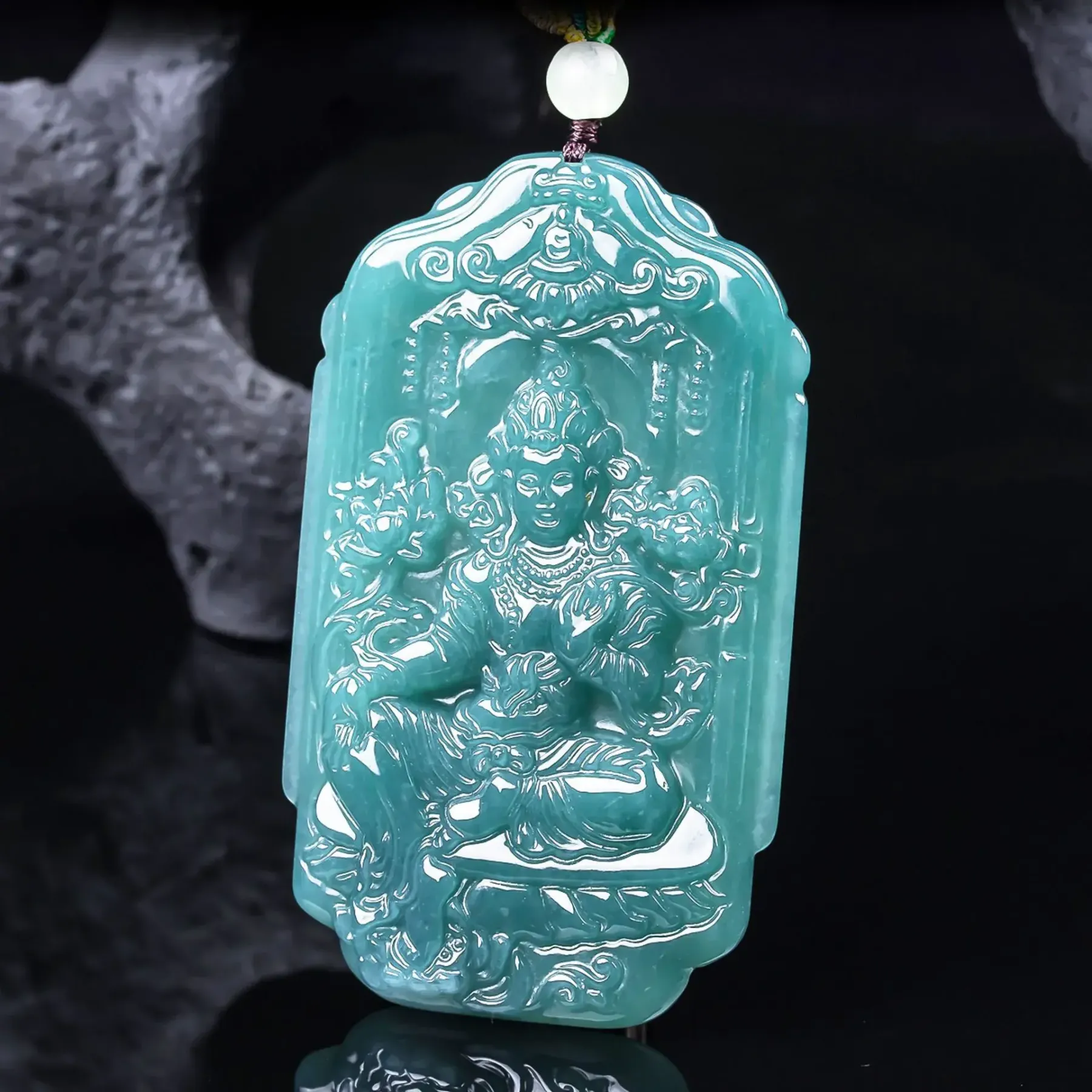 Jade Tara Guanyin Natural Jadeite Pendant – Compassion, Protection & Inner Peace