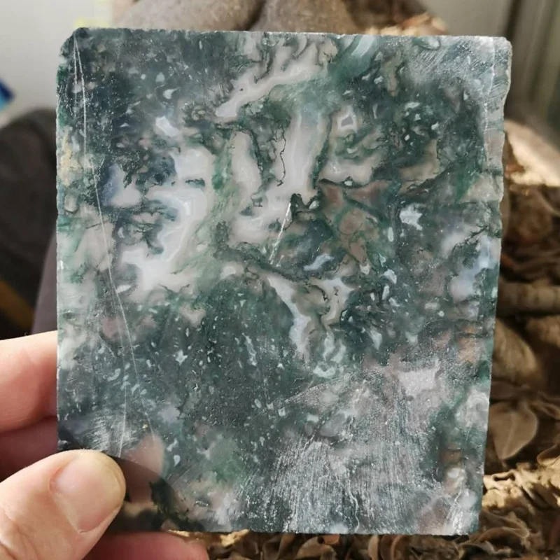 Moss Agate Ring – Green Botanical Patterns for Growth & Grounding