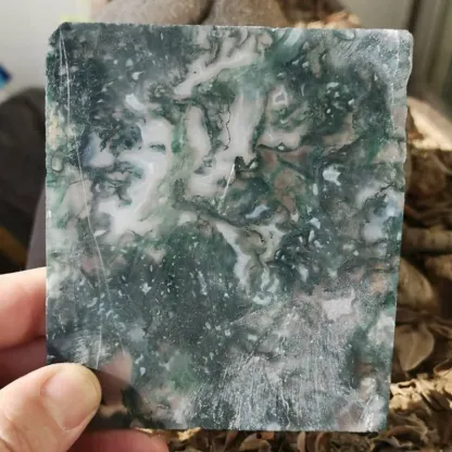 Moss Agate Ring – Green Botanical Patterns for Growth & Grounding