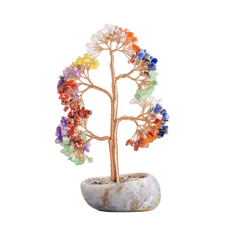 Multi-color Crystal Tree Natural Crystal Tree of Life – Prosperity, Harmony & Positive Energy