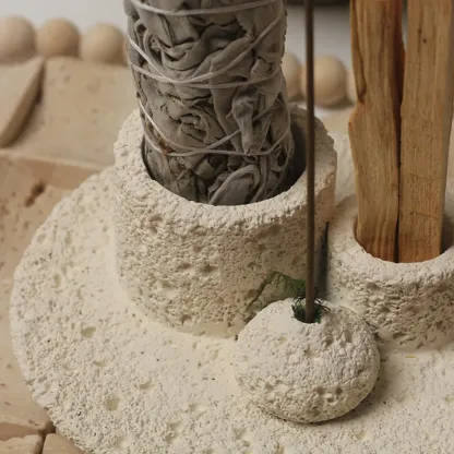 Multi-Functional Cement Incense Holder for Sage & Palo Santo