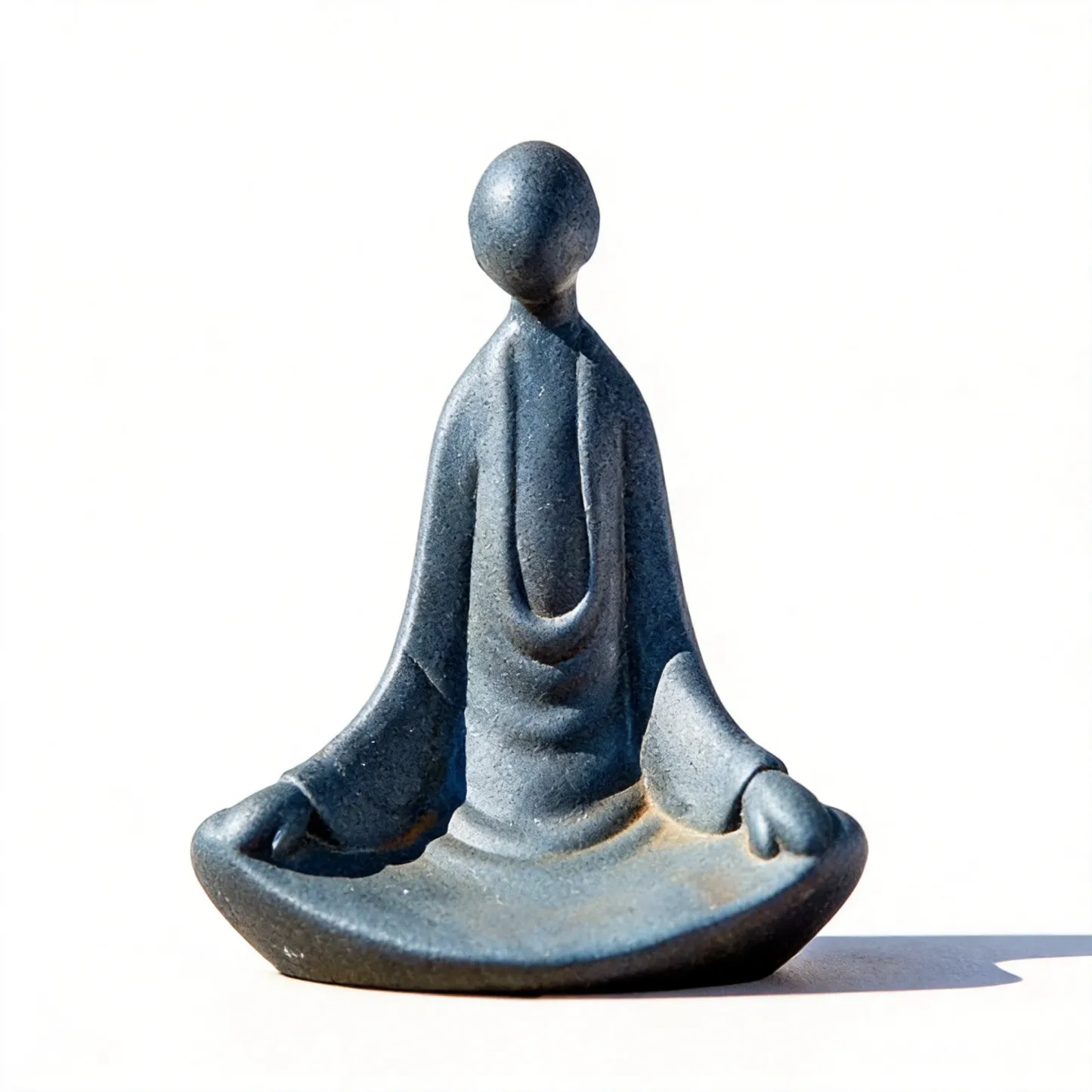 Natural Rust Iron & Resin Zen Buddha Statue for Inner Calm & Spiritual Mindfulness