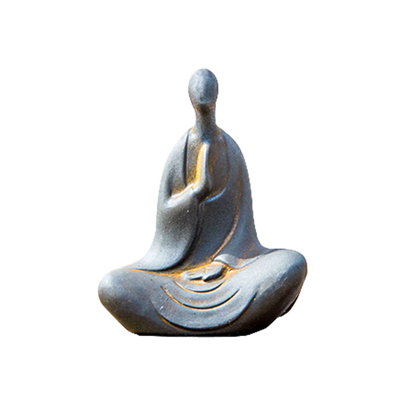 Natural Rust Iron & Resin Zen Buddha Statue for Inner Calm & Spiritual Mindfulness