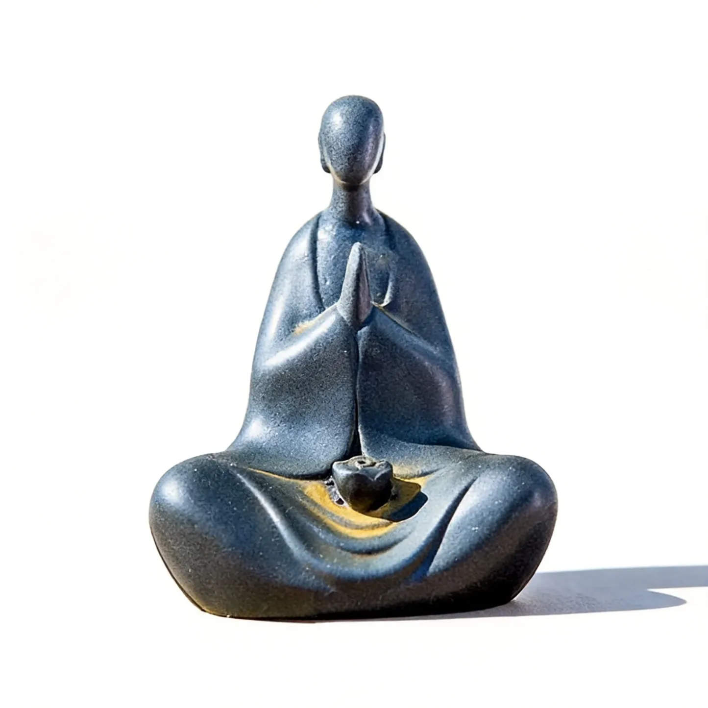 Natural Rust Iron & Resin Zen Buddha Statue for Inner Calm & Spiritual Mindfulness