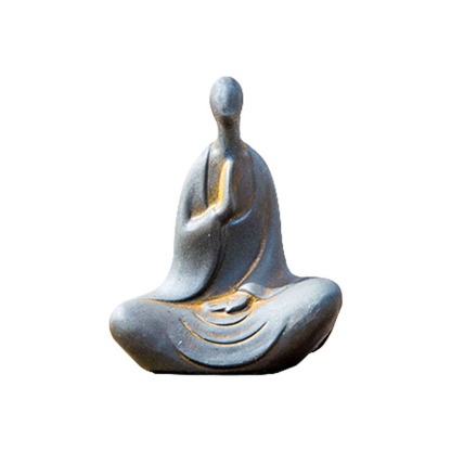 Natural Rust Iron & Resin Zen Buddha Statue for Inner Calm & Spiritual Mindfulness