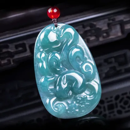 Nine-Tailed Fox Jadeite Necklace for Love, Charm & Protection