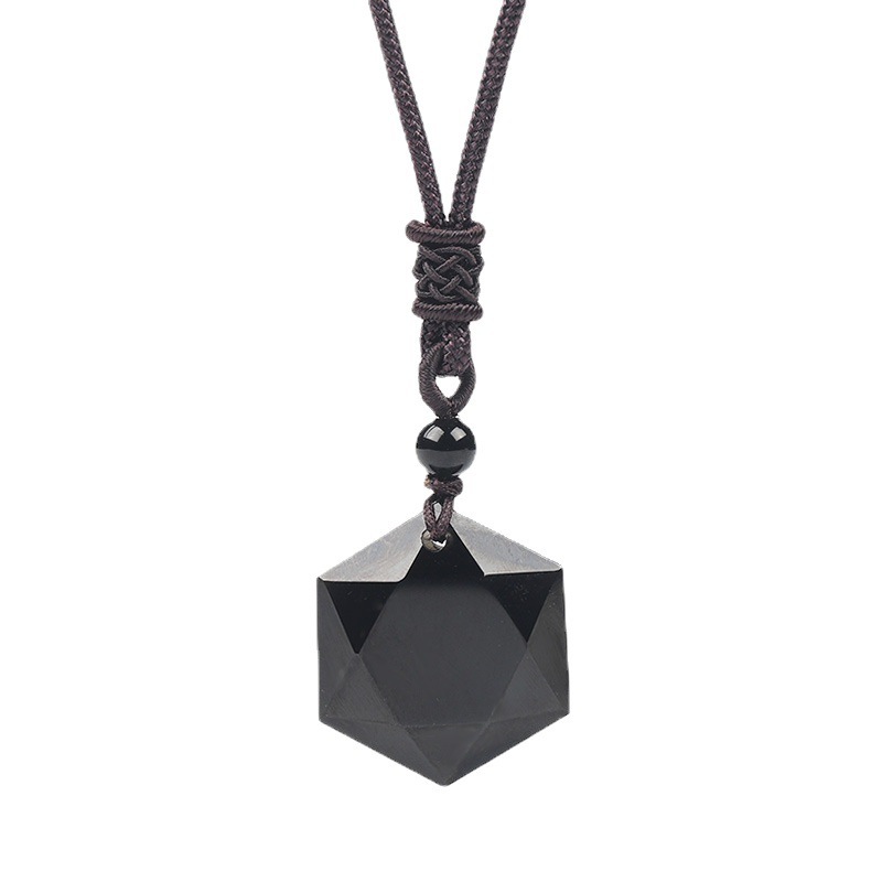 Obsidian Hexagram Pendant – Ultimate Protection, Vitality & Inner Peace