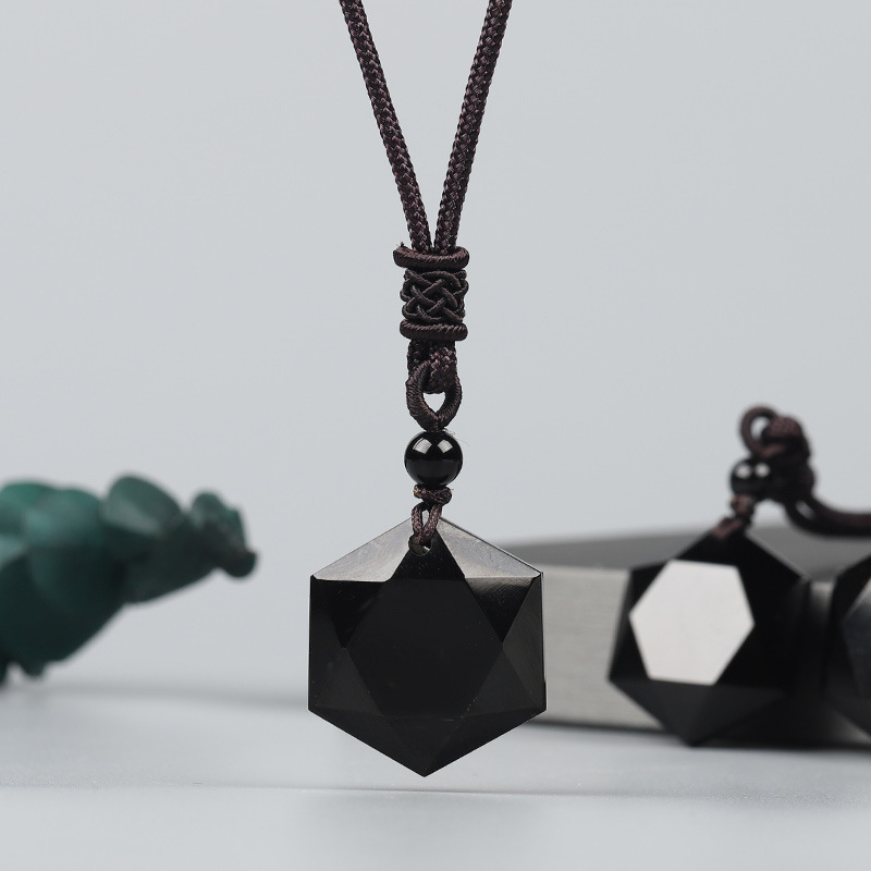 Obsidian Hexagram Pendant – Ultimate Protection, Vitality & Inner Peace