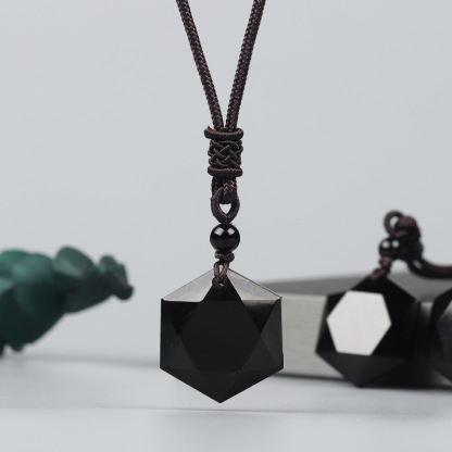 Obsidian Hexagram Pendant – Ultimate Protection, Vitality & Inner Peace