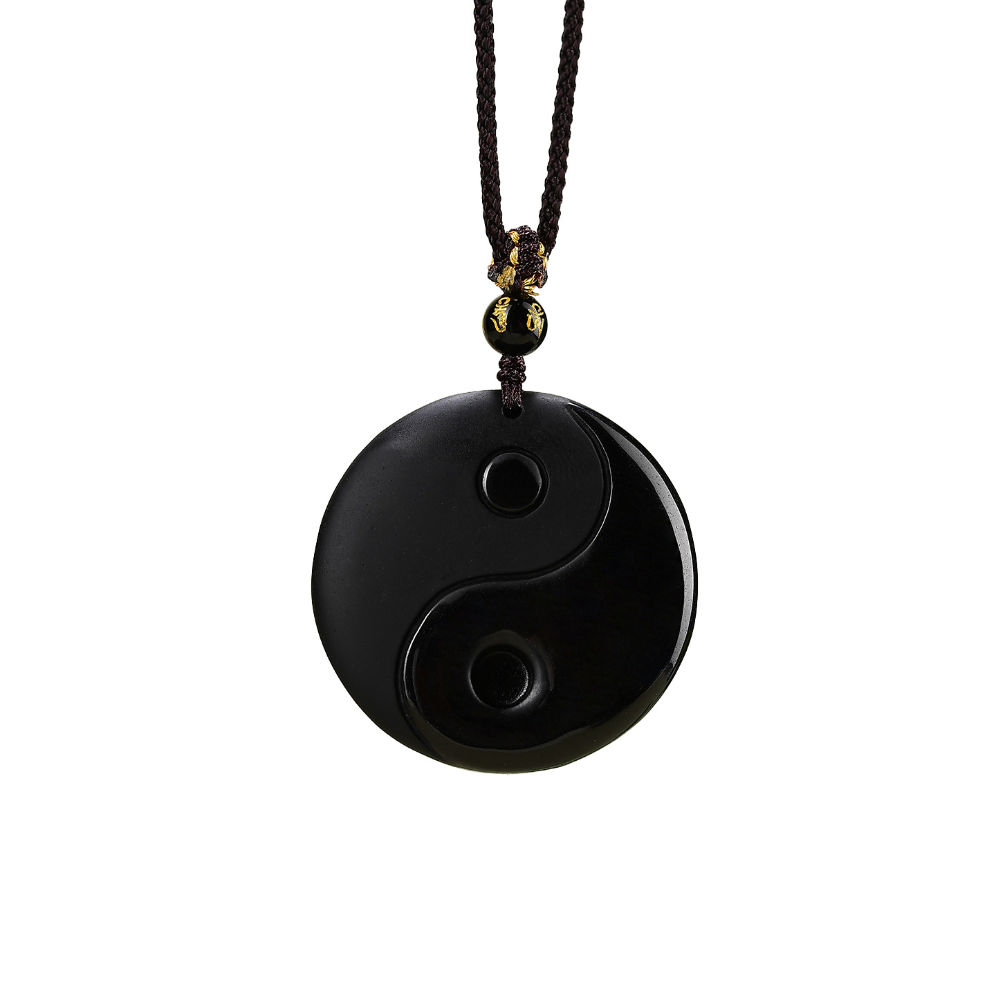 Obsidian Tai Chi Bagua Pendant – Spiritual Protection, Balance & Harmony