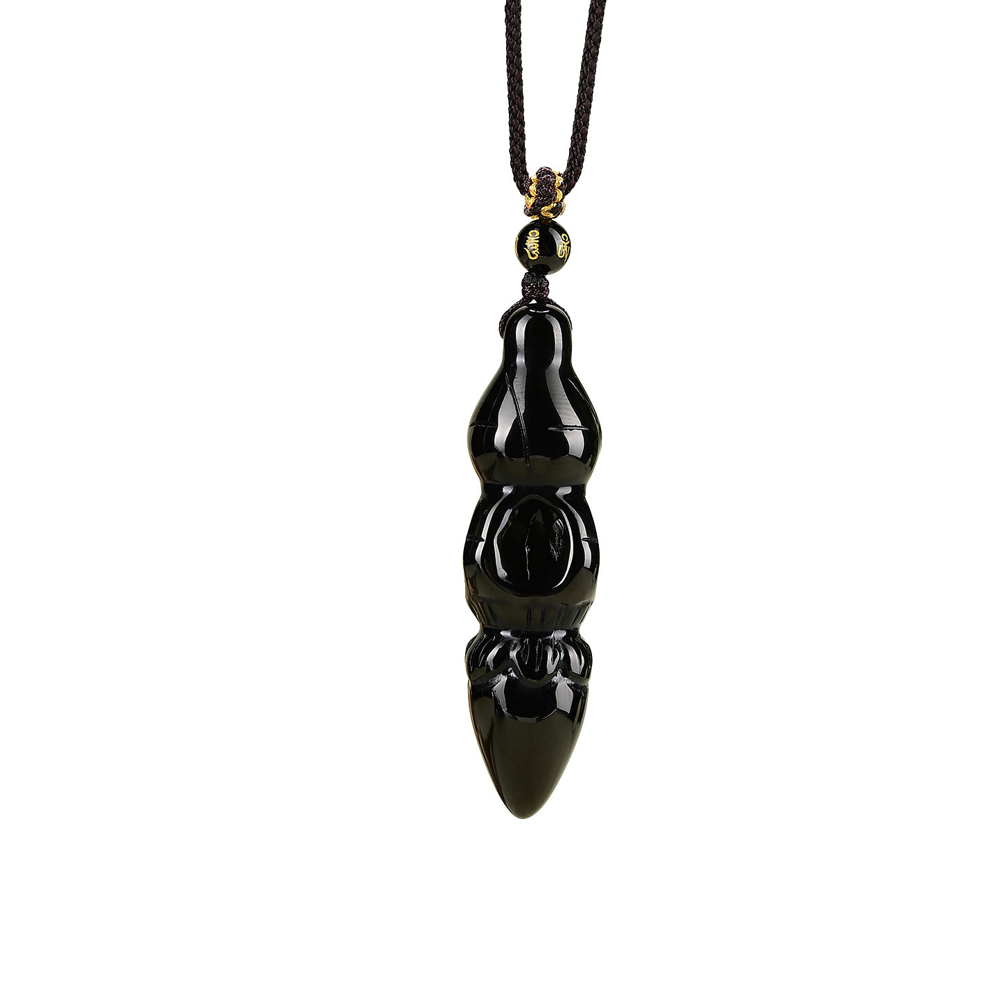 Obsidian Vajra Pestle Pendant - Spiritual Protection, Inner Peace & Negative Energy Shield